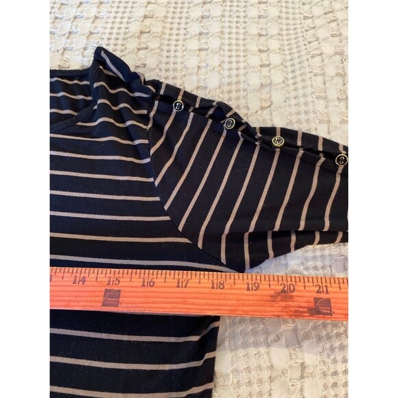 Striped Black and White Women's Top - Picture 9 of 11
